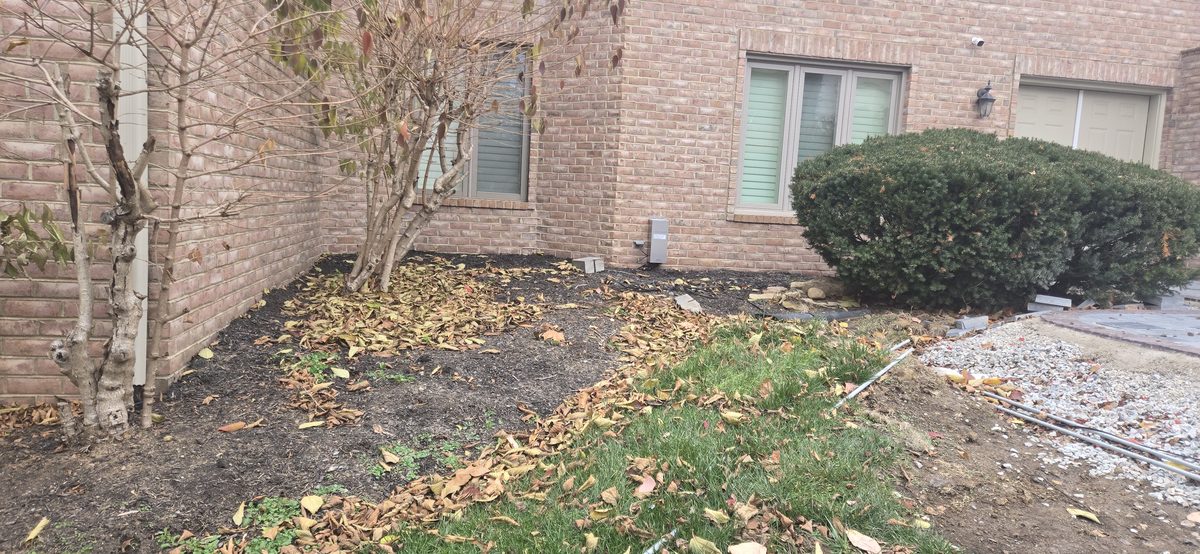 Boulder retaining wall project