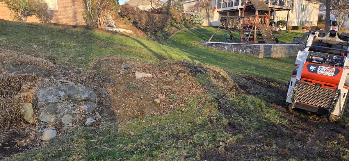 Bobcat excavation on job site