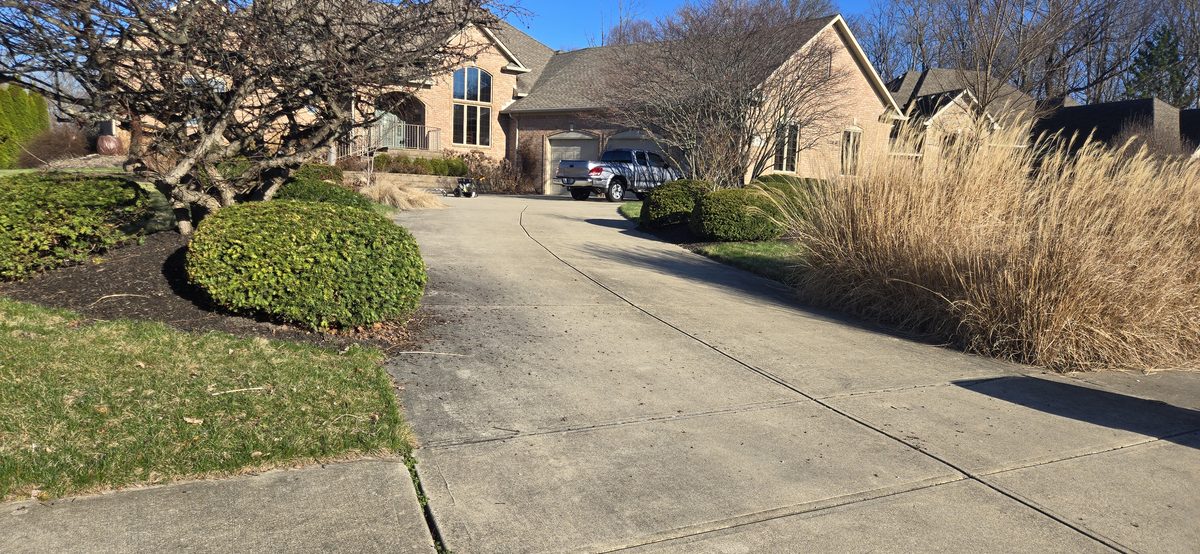 Driveway before power washing service