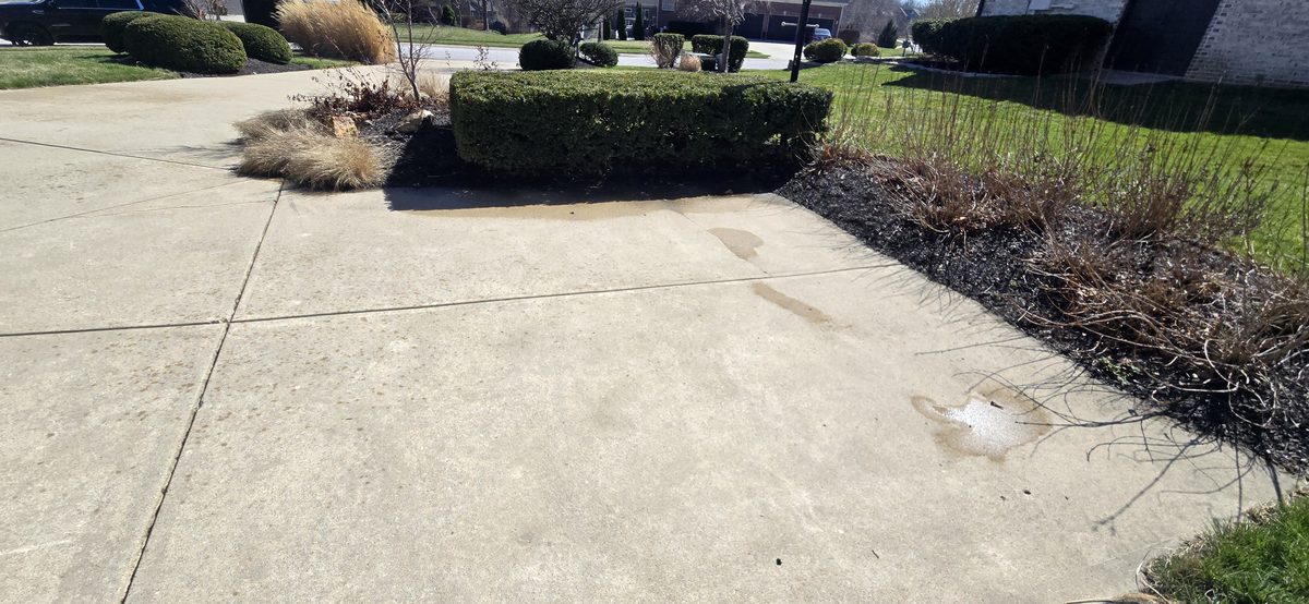 Garage and driveway power washing