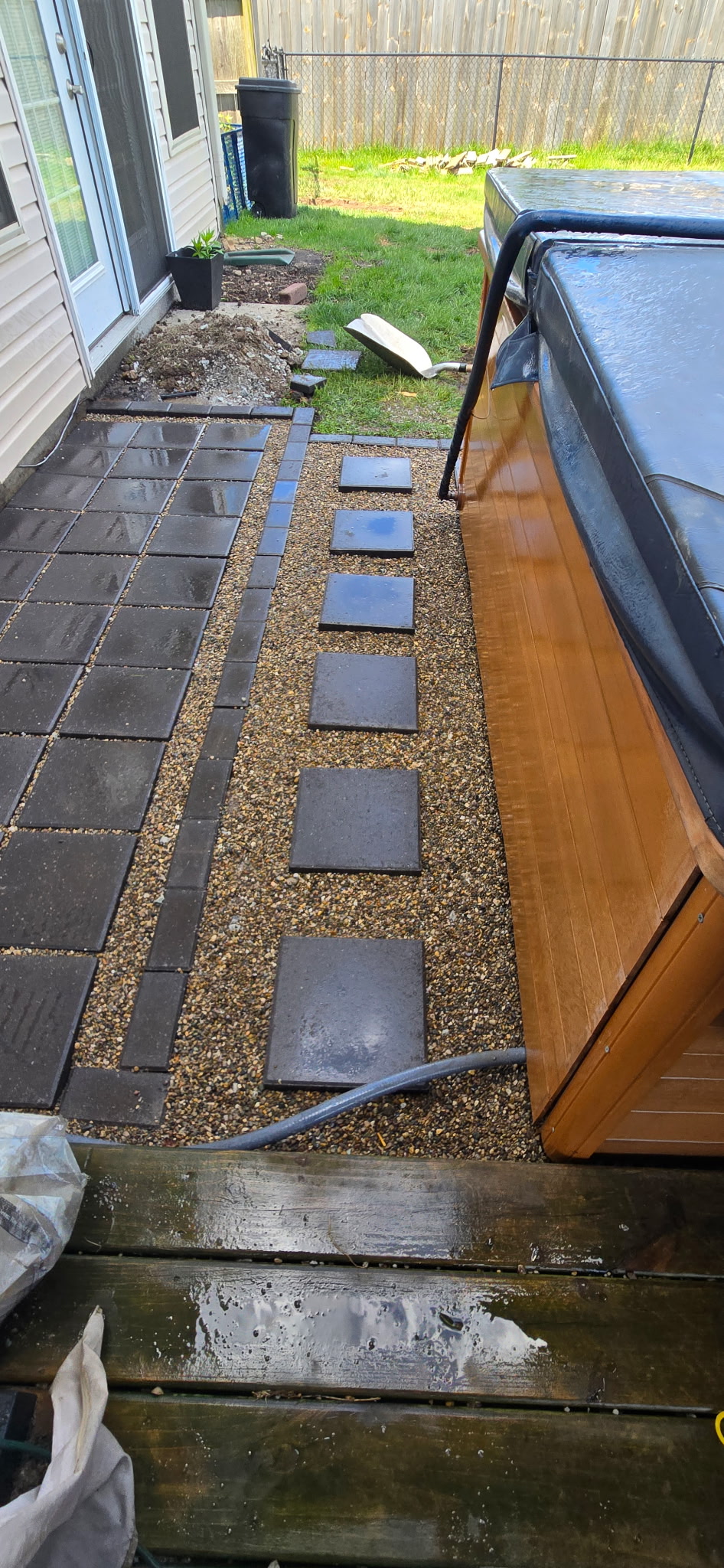 Stepping stones and paver detail